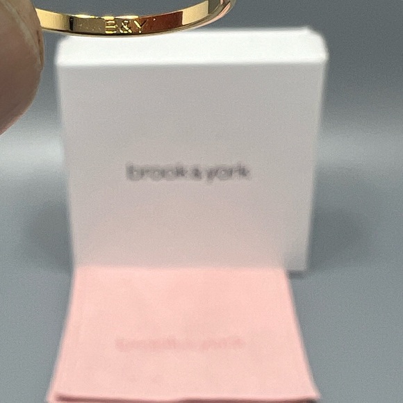 Brook & York Gold Plated Extra Thin Ring - Picture 3 of 6